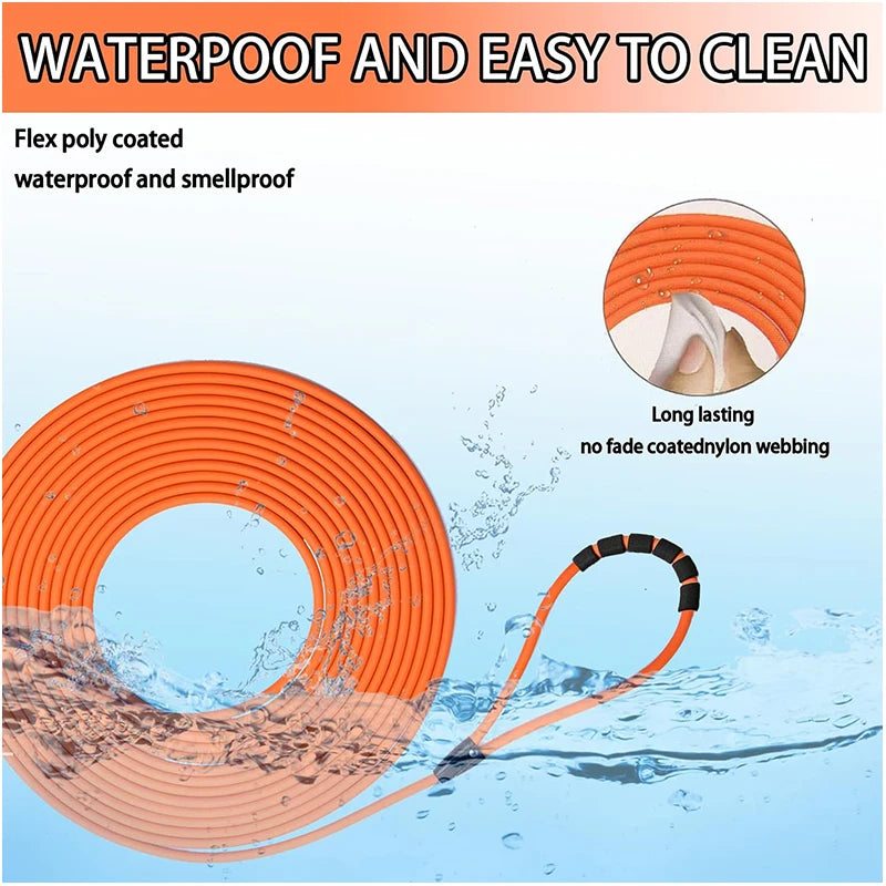 Dog Leash Long PVC Leashes Durable Training Recall Long Lead 1.5M 3M 6M 9M Great for Training Beach Yard Play