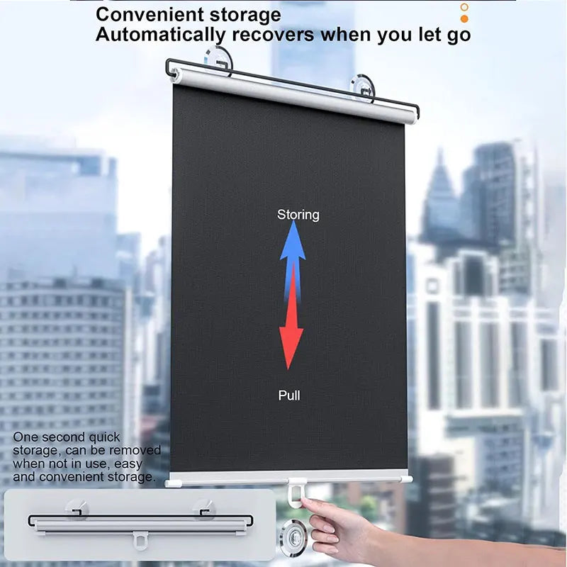 Blackout Curtain Blinds Without Drilling Window Roller Interior Bedroom Roll Black Out Rolls Blind Suction Cup Home Decor Items