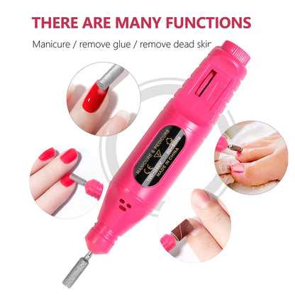 YIKOOLIN 13-in-1 UV LED Lamp Professional Nail Tool Set With UV/LED Nail Lamp 20000RPM Lectric Drill Machine Kit For Beginners