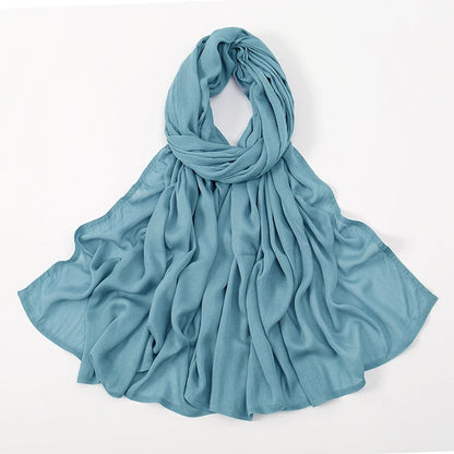 Fashion Modal Hijab Rayon Cotton Shawls Muslim Hijabs For Women Plain Scarf Big Size Headscarf Islamic Turban Headband 190*85cm