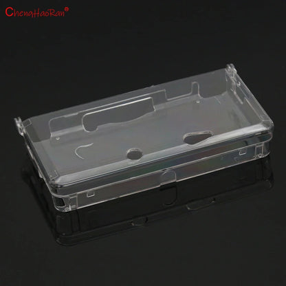 1PC Clear Crystal Protective Case Cover Hard Shell Skin for 3DS + Anti Dust Film For NS 3DS Screen Protector