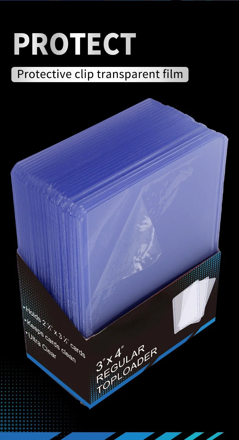 25PCS Toploader Card Sleeve 35PT Top Loader Card Protector for PKM 3” X 4“ Standard Size Rigid Hard Card Holder for MTG TCG Card