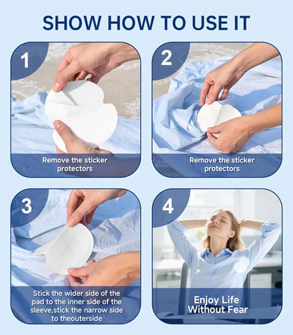 10-80Pcs Underarm Sweat Pads for Women and Men Fight Hyperhidrosis Comfortable Unflavored Non Visible Extra Adhesive Disposable