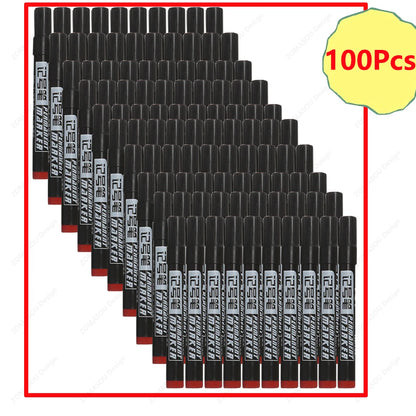 1-100Pcs Waterproof Oil-based Marker Pen Quick Dry Black Blue Red Ink Permanent for Metal Glass Stationery Art School Supply