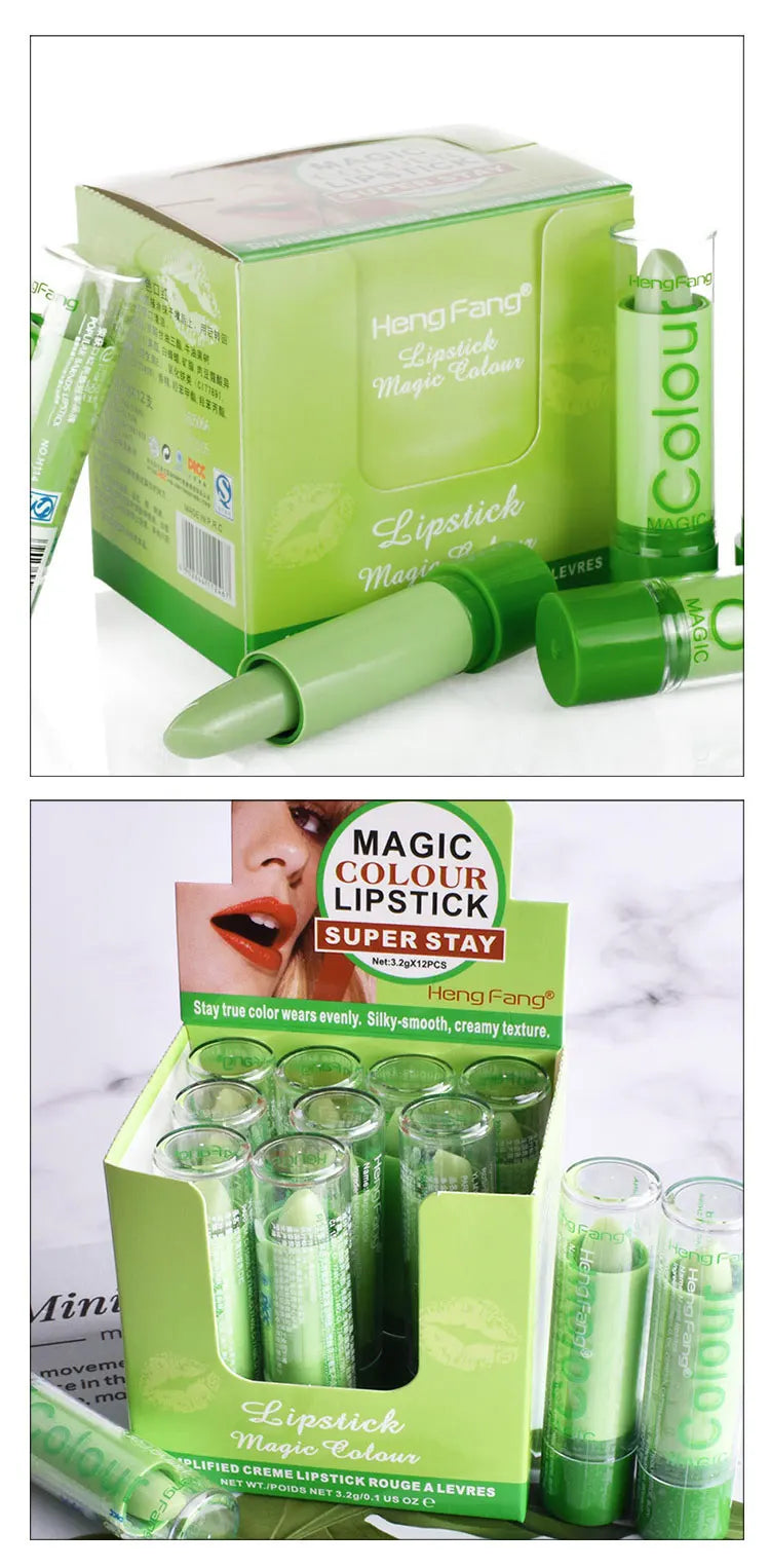 Warm Change Lip Balm Moisturizing Lipstick easy to color and not stick to the cup
