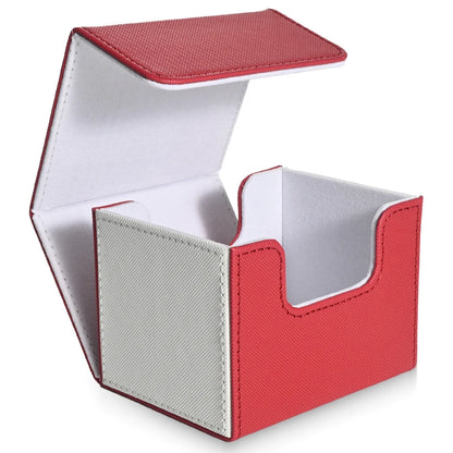 Card Deck Box,PU leather strong magnet card case, Holds 120+ Single Sleeved Cards,fits for Magic, Yugioh TCG cards