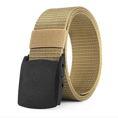 Men's Belt Outdoor Casual Canvas Belt Metal Free Training Nylon Tactical Belt，Versatile For Jeans, Dress，Casual ，For Men Women