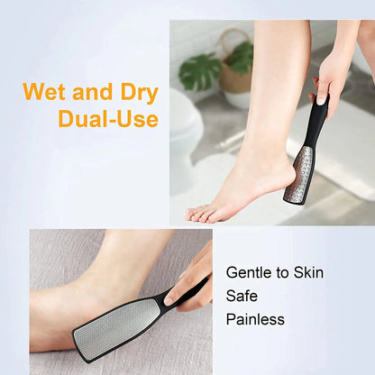 Pedicure Tools Heel Scratcher Files Artifact Exfoliating Calluses Brush Stainless Steel Foot Sharpening Double-sided Pedicura