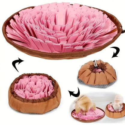 Washable Felt Pet Sniffing Pad Foldable Dog Slow Feeding Mat Toy Dog Training Snuff Mat