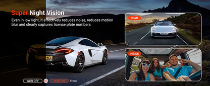 3LENS WIFI Dash Cam Car Camera 1080P Video Recorder Car DVR 2Len Front Options Rear View Camera Night Vision Car Accessories