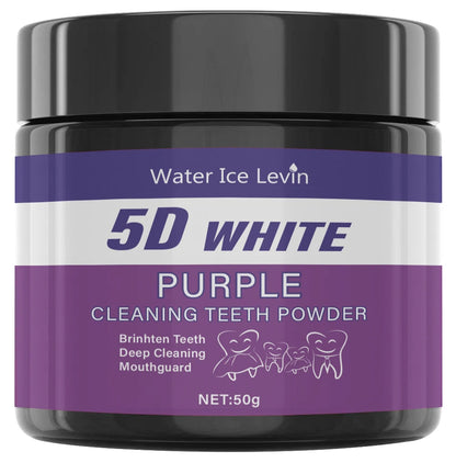 Purple Teeth Cleaning Powder - No Sulfuric Acid, Deep Cleansing and Polishing, Whitens Teeth Within 5 Days, Portable Daily Use