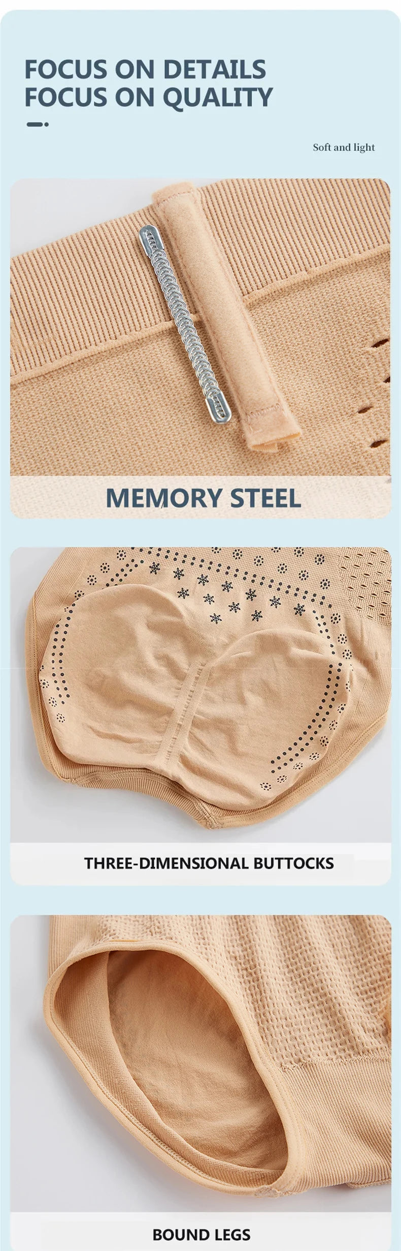 Unique Fiber Restoration Shaper Brief Women Tummy Control Shapewear Hollow Out Fat Burning Slimming High Waist Underwear Panties