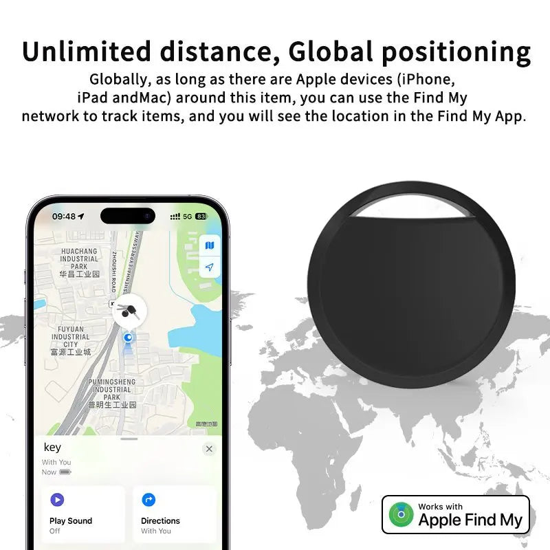 5-pack Smart Air tag(only IOS),Work with Apple Find My (iOS only), GPS Global positioning Smart tracker for key bag car wallet