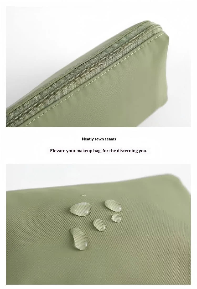 HOMEFISH Women Cosmetic Bag Solid Color Korean Style Makeup Bag Pouch Toiletry Bag Waterproof Makeup Organizer Case Luxury Bag