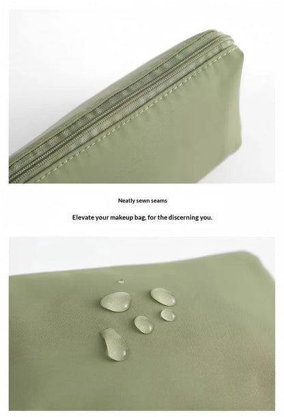 HOMEFISH Women Cosmetic Bag Solid Color Korean Style Makeup Bag Pouch Toiletry Bag Waterproof Makeup Organizer Case Luxury Bag