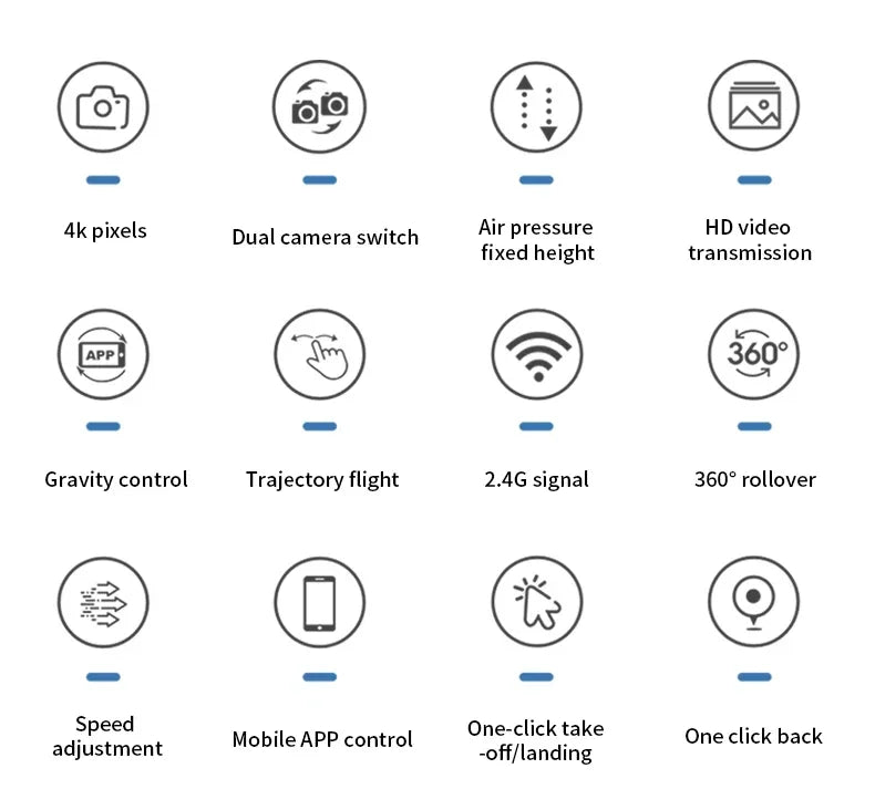 New E99Pro RC Drone 4K Professinal With 1080P Wide Angle HD Camera Foldable Helicopter WIFI FPV Height Hold Gift Toy