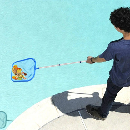 Pool Skimmer Net with 5 Aluminum Pole Sections 64'', Cleaning Leaf of Swimming Pools, Spas, Hot Tubs and Fountains