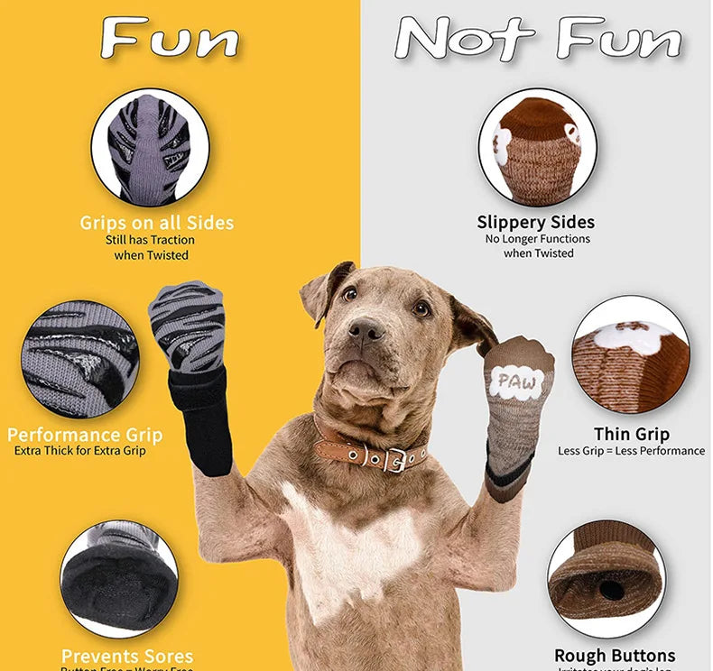 Outdoor Pet Dogs Breathable Socks Black Tie Anti-shedding Medium Large Dog Non-slip Socks Waterproof Dogs Shoes Pet Supplies