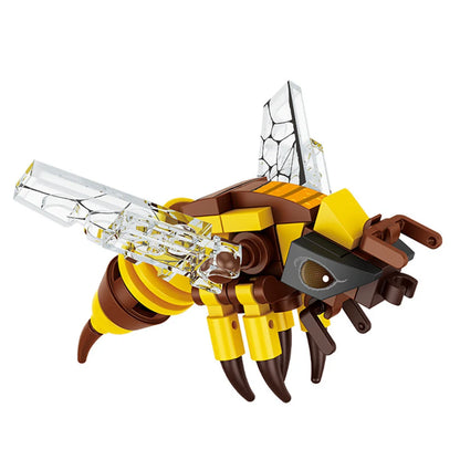 City Farm Vegetable Garden Cute Animals Insect Dragonfly Spider Mantis Centipede Grasshopper Honeybee Building Block Bricks Toy