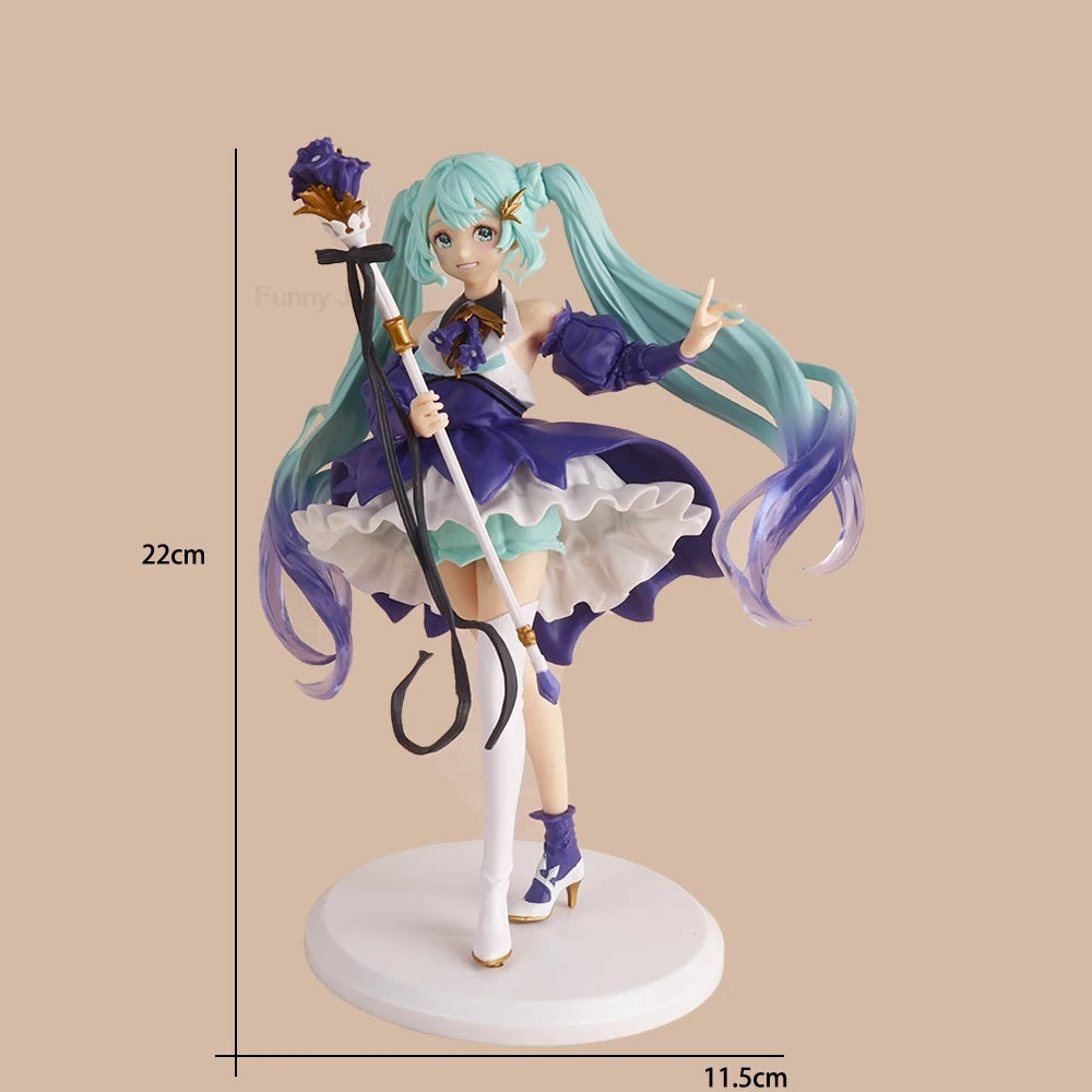Anime Figure Cherry Blossoms Dress Action Figures Kawaii Swimsuit Vocaloid PVC Collectible Model Toys Girl Gift
