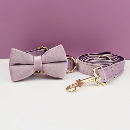 Velvet Collar Free Engrave Dog Collar Leash For Medium Big Pet Necklace Dog Accessories Dog Collars
