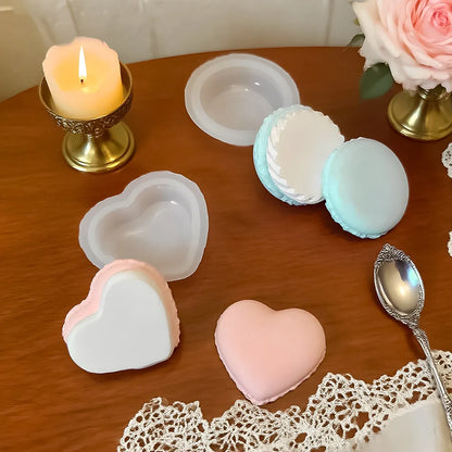 Macaron 3D Silicon Mold for Candle Soap Making Fondant Cake Molds Chocolate Candy Dessert Decor DIY Art Crafts Baking Mould Tool