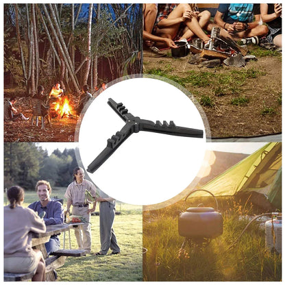 Outdoor Camping Gas Tank Rack Lightweight Foldable Canister Tripod Stand Base Bottle Shelf Gas Cylinder Stove Accessories