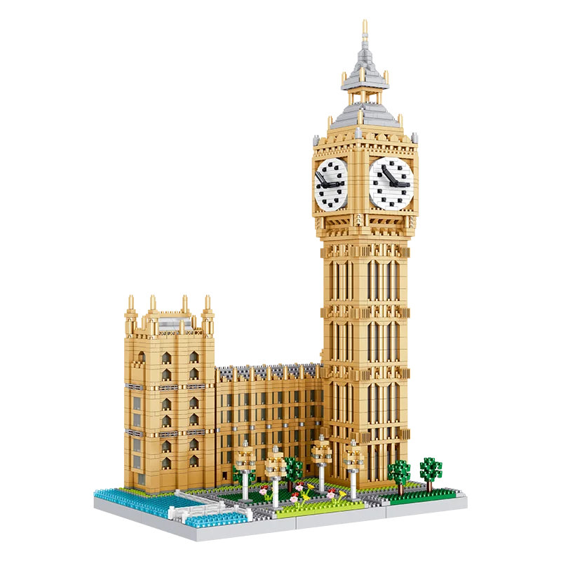 KNEW BUILT The Leaning Tower of Pisa Euro Constrution Micro Mini Building Blocks for Adult Child Toys Set Roma Colosseum Bricks