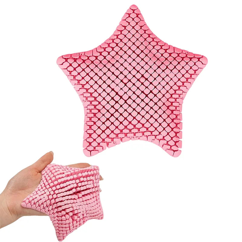 3D Printed Articulated Starfish Stress Relief Toy Flexible Fidget Toy Movable Joints Decompression Toy Marine Animal Desk Decor
