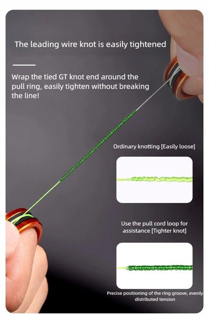 1pc/2pcs Alloy cable ring Fast line cutting Anti-slip Protect hands/fishing reel Tighten the leader knot fishing tools