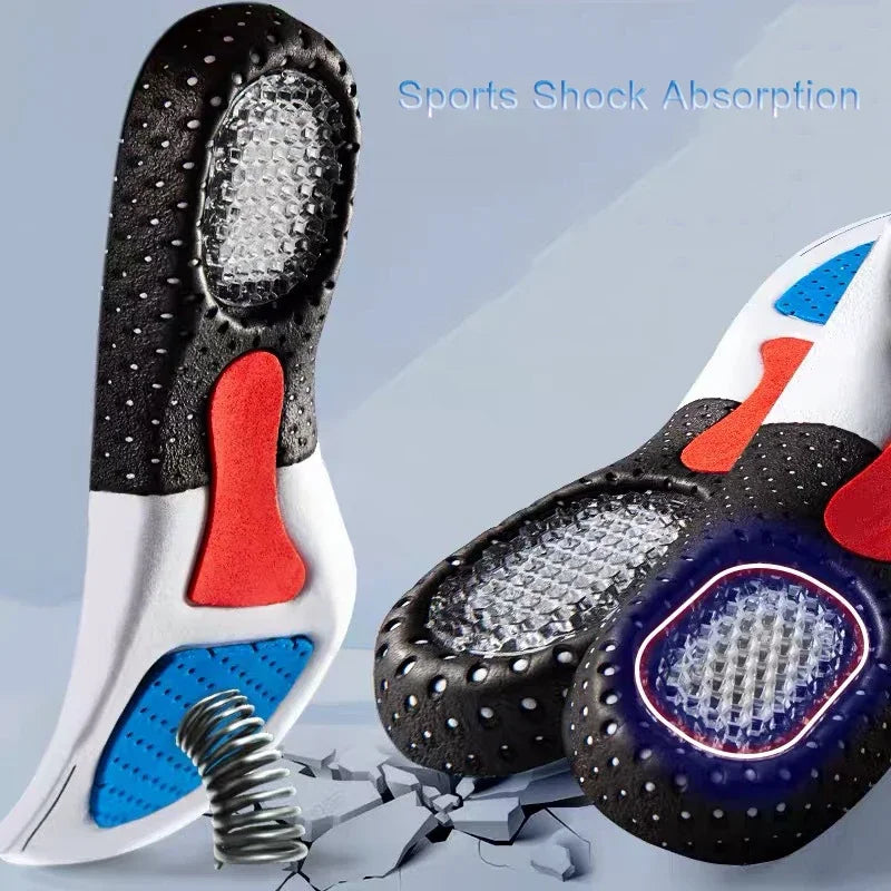 1Pair Orthopedic Insoles Memory Foam Cushion Gel Insole Silicone Arch Support Pads Sport Shoe Pad Soft Running Insert