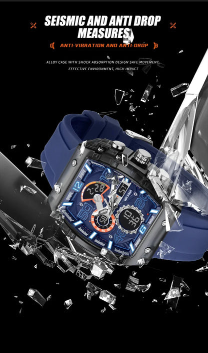 SMAEL 8109 Digital Watch Men Outdoor Sport 5ATM Waterproof LCD Electronic Male Quartz Watches for Men's Chronograph Wristwatch