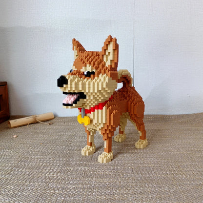 Charming Shiba Inu or Black Cat Building Block Kit (in bag) Delightful Pet Models for Creative Unique Gift Idea Decorative Piece