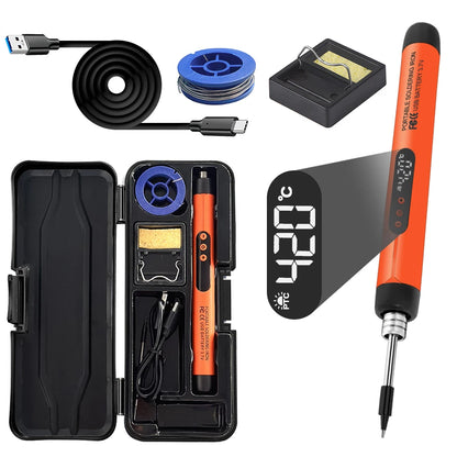 USB soldering iron mini small soldering iron set portable household type-C interface 800mAh battery Adjustable temperature