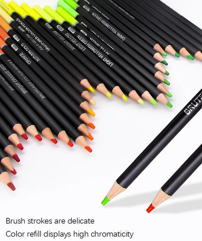 Brutfuner 48/72/120/150/160/180Colors Pencils Professional Oil Wood Soft Watercolor Pencil For School Draw Sketch Art Supplies