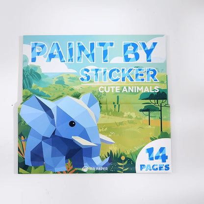Mr Paper 12pcs/bag Sticker Book Students' Handmade 3D Geometric Collage DIY Stickers Early Educational Stickers For Journal