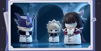 Mihoyo Genshin Impact Fatui Harbinger Q Version Series Blind Box Desktop Mini Doll Model Toys Trend Decoration Surprise Gifts