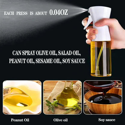 500/300/200ml Oil Sprayer for Cooking Air Fryer Oil Spray Bottle Mister for Kitchen Baking Olive Salad Refillable Oil Dispenser