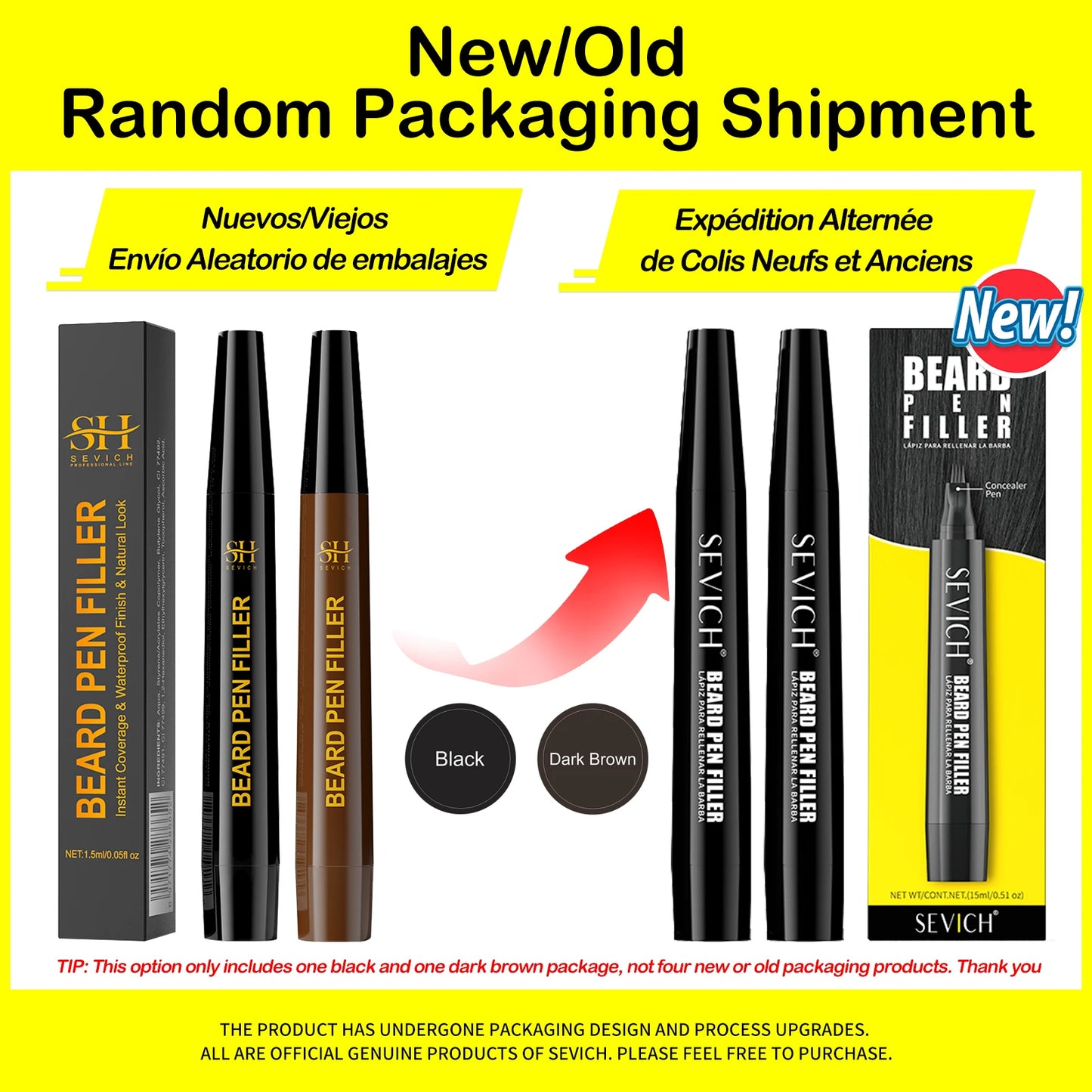 Waterproof Beard Pen Filler Men Moustache Coloring Pen Beard Coloring Filling Enhancer Black Fiber Hair Beard Stuffing Pen Tool