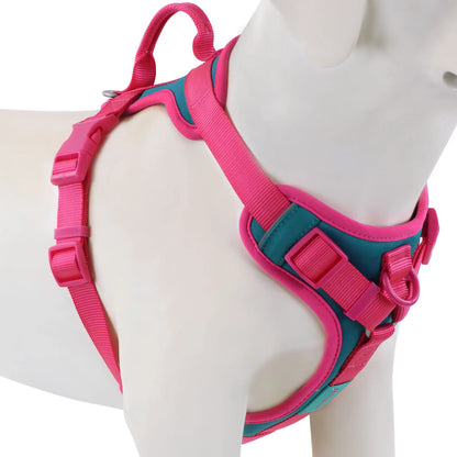 New Chocolate color luxury Dog Harness no pull for large Small dogs Adjustable Chest Strap dog harness personalized