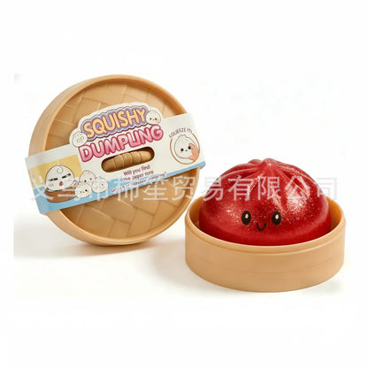 Giant Squishies Dumpling Bun Toy, Slow Rising Glitter Dumpling Stress Ball, Stress Relief Fidget Toy for Home Office Travel toys