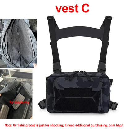 Tactical Chest Vest Bag Backpack Front Rig Pouch Outdoor Camping Cycling Hiking Hunting Climbing Fishing Lure Travel Fanny Pack