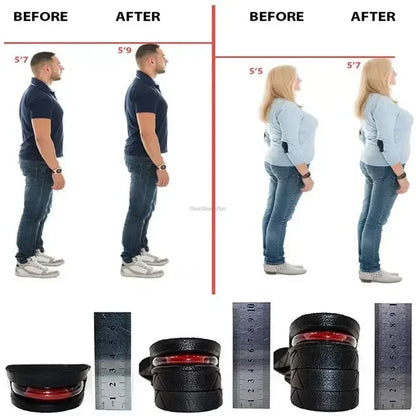 Adjustable Height Increase Insoles 3-9cm Air Shoe Cushion Insert Invisible Variable Insole for Men And Women Taller Support Pad