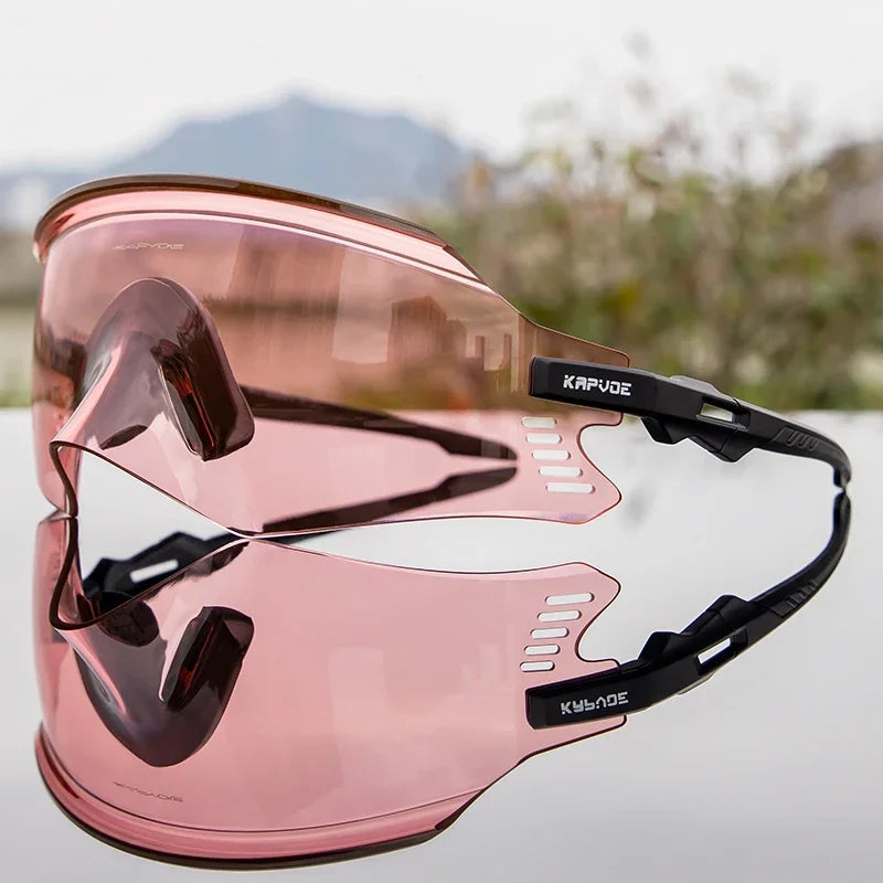2025 Kapvoe Sport Sunglasses Road Bike Mountain Bicycle Cycl Glasses Riding Goggle Sports Eyewear for Man Women Cycling Glasses