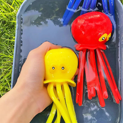 Baby Bath Toys Sponge Water Absorbing Octopus Squeezing Stress Relief Toys Summer Swimming Play Water Bath Toy for Children