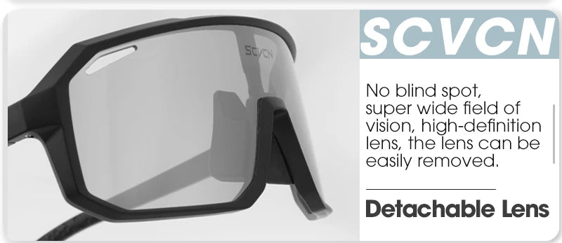 SCVCN Photochromic Cycling Sunglasses MTB Glasses Road Bike Cycling UV400 Goggles Men Women Outdoor Bicycle Sports Eyewear New