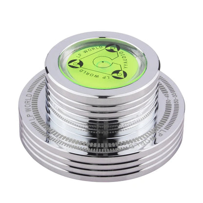 YYAUDIO Universal 50Hz LP Vinyl Record Player Disc Turntable Stabilizer with Level Aluminum Alloy Weight Clamp Music Player