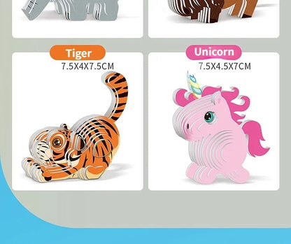 3D Jigsaw Puzzles for Kids Jurassic World Dinosaur Educational Toys Paper Animal Puzzle Cartoon Model Toys Children's Day Gift
