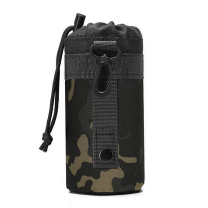 Outdoor Molle Water Bottle Bag Rack Camping Hiking Bicycle Bottle Bag Pulling Rope Multi functional Bottle Bag