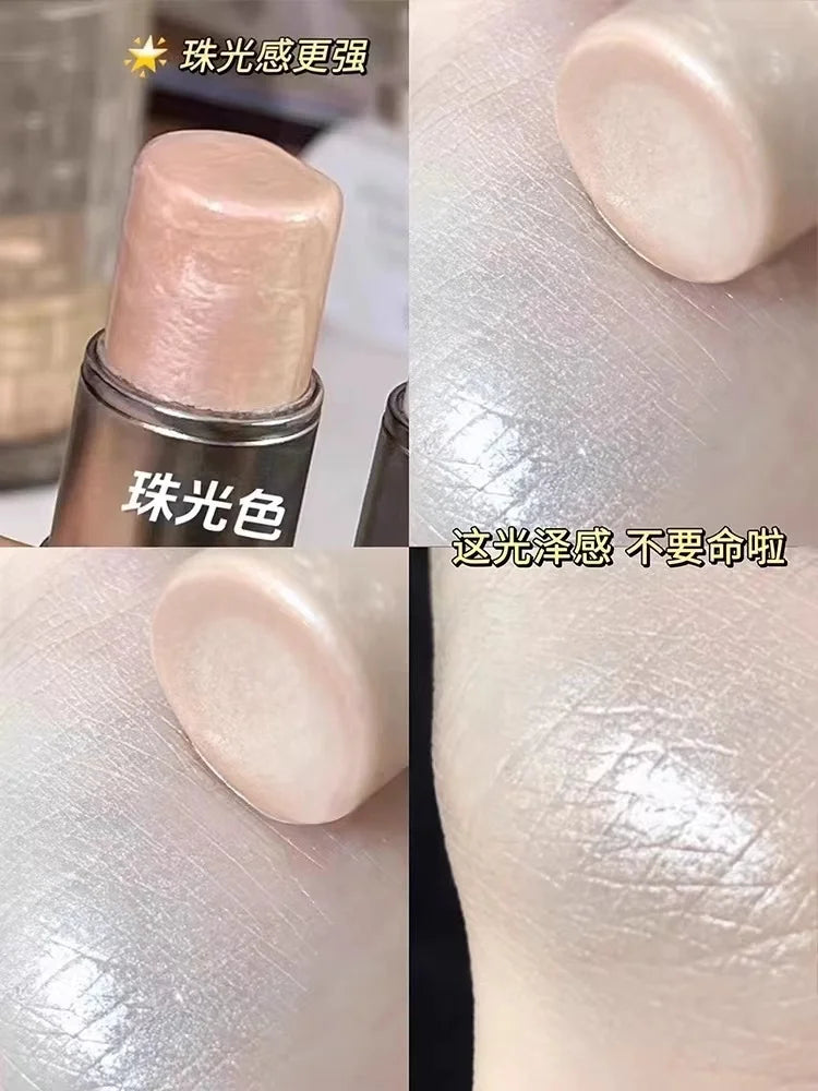 KAXIER High Gloss Stick Highlighter Blush Water Light Shimmer Waterproof Face Contour Illuminator Brighten Contouring Rouge